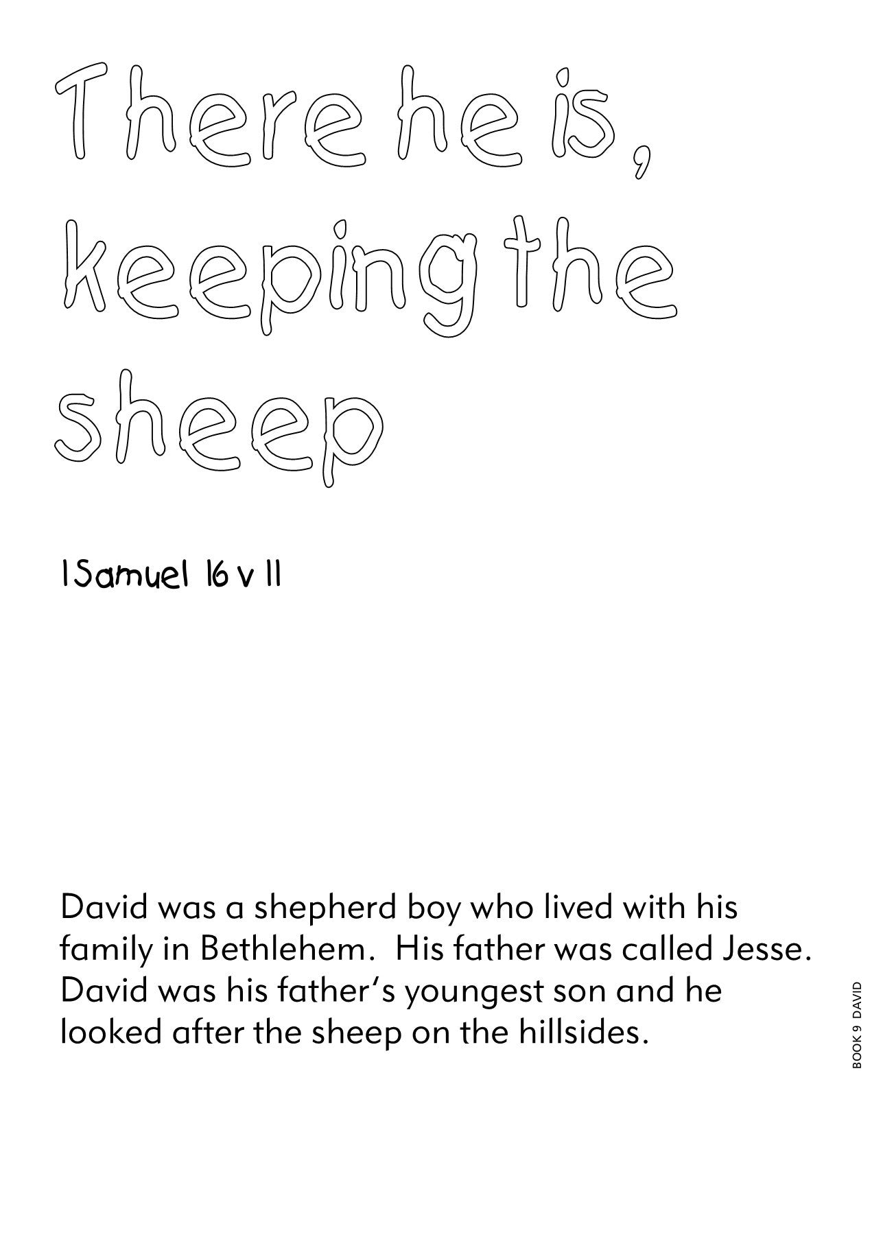 The Story of David (Bible Color and Learn - 9)