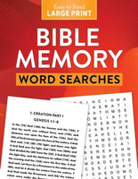 Bible Memory Word Searches Easy To Read Large Print