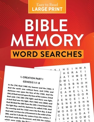 Bible Memory Word Searches Easy To Read Large Print