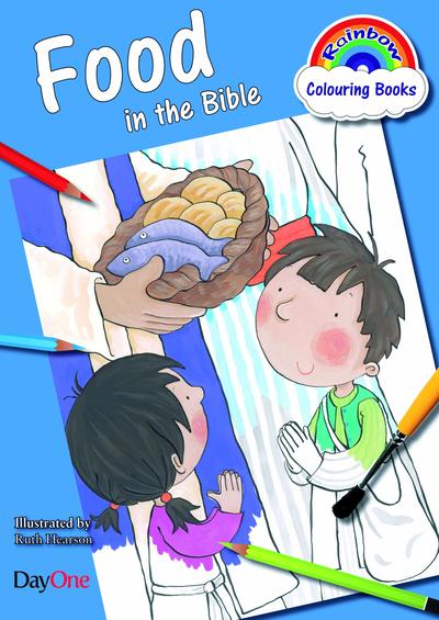 Food in the Bible Coloring Book (Rainbow Coloring)