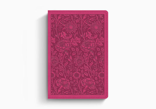 ESV Large Print Compact Bible, Red Letter TruTone®, Berry, Floral Design