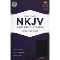 NKJV Large Print Ultrathin Reference Bible, Slate Blue LeatherTouch